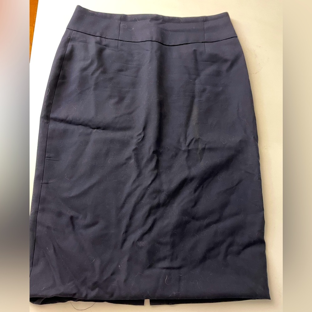 JCrew Super 120s No. 2 Pencil Skirt in Navy